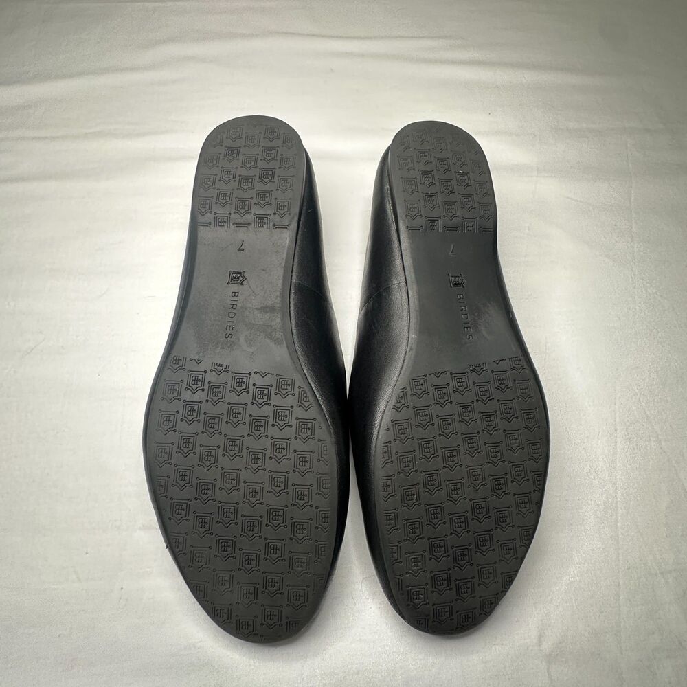 Birdies The Starling Black Leather Slip On Loafers Women's 7 Comfort Chic Luxury - Picture 5 of 9